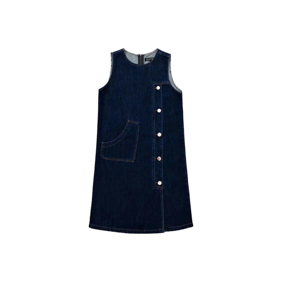 AFGGD Темно-синий Женские Платья без рукавов