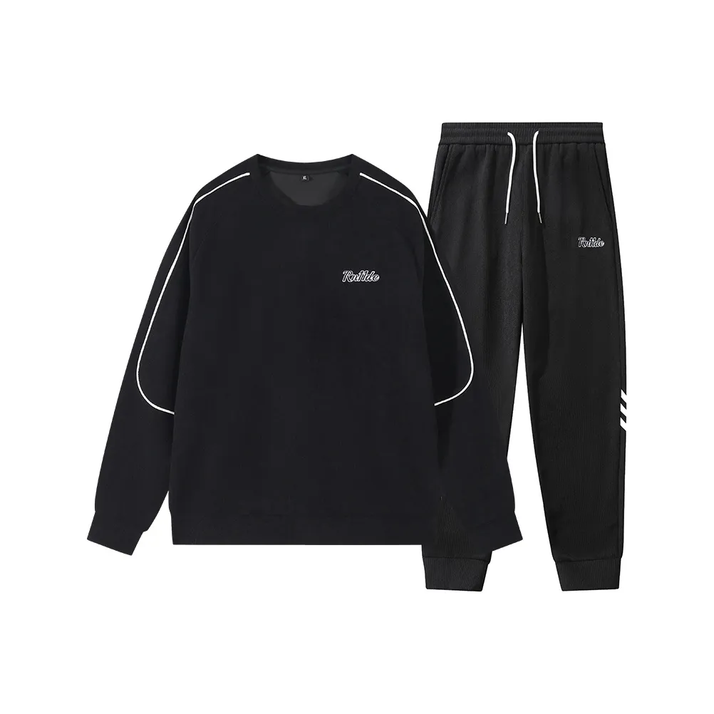 KPADB Running fitness Одежда Круглый вырез Модный Свитшот Двухкомпонентный Комплект Унисекс