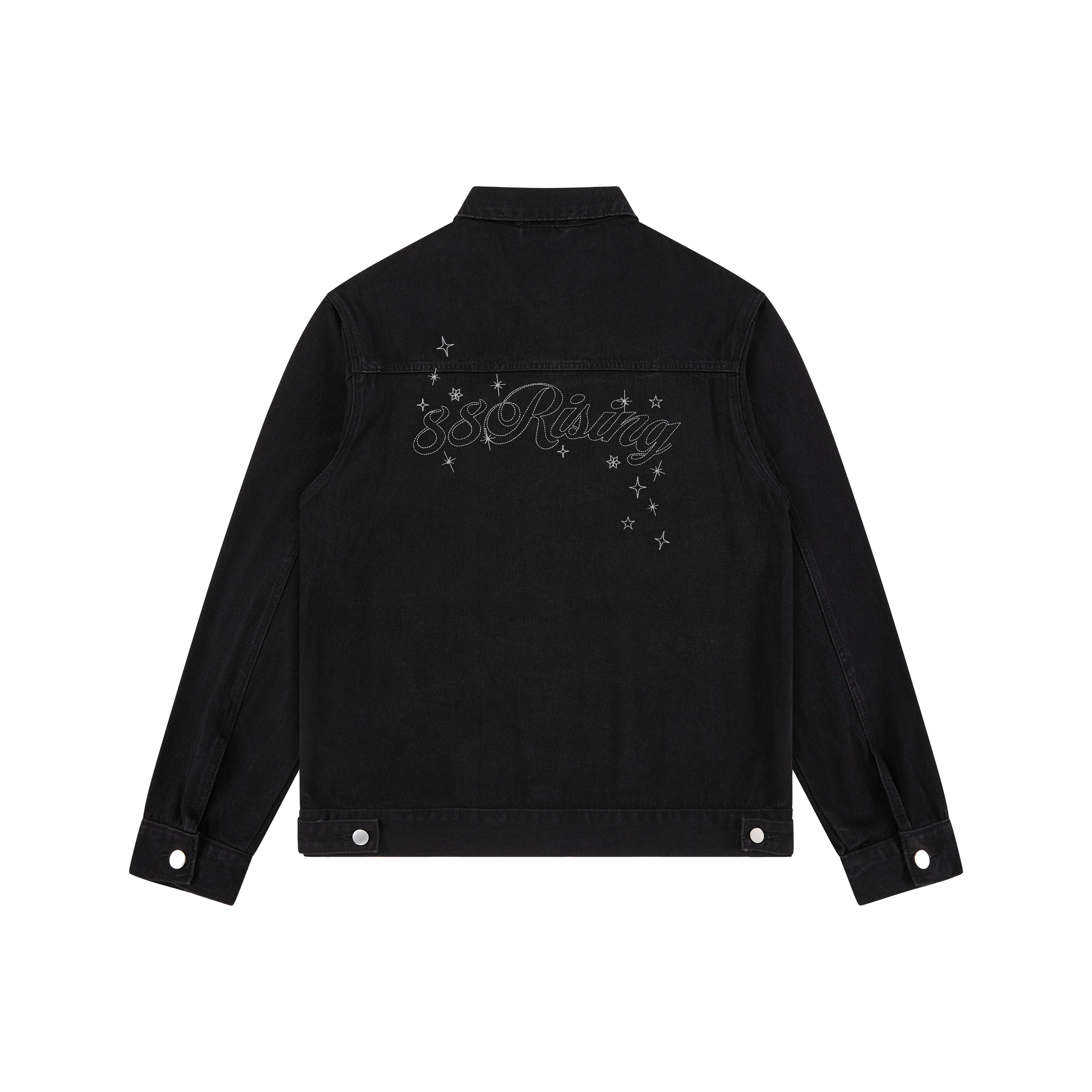 88rising Камень Промытый Черный Унисекс Джинсовые Куртки