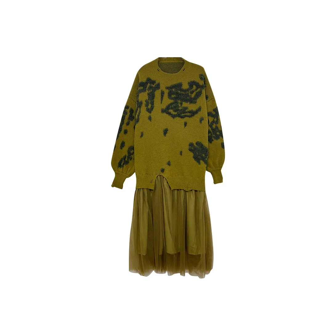 Icicofficial Длинное платье с длинными рукавами женское