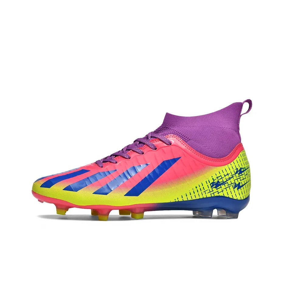 Binary FG Твердый грунт Амортизация Легкий Противоскользящие Футбольные бутсы Унисекс Розово-фиолетовый