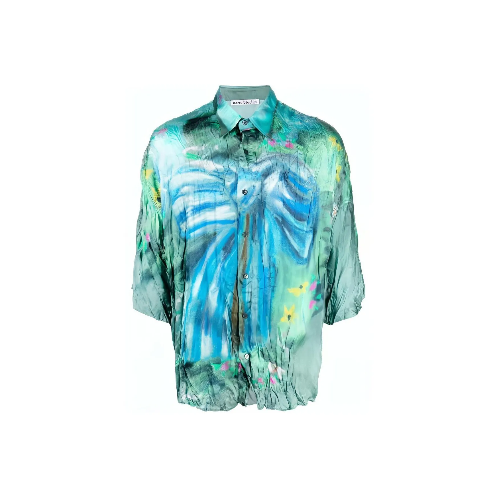 ACNE STUDIOS Ярко-зеленые мужские рубашки