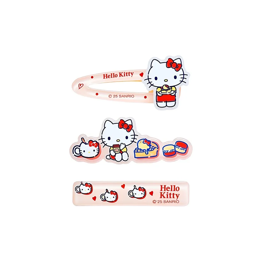 Hello Kitty Sanrio series Акриловые заколки для волос Женские