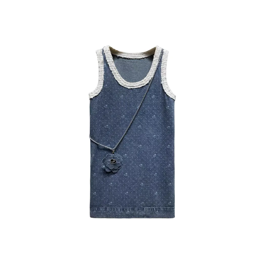 AFGGD Светло-синие женские платья без рукавов