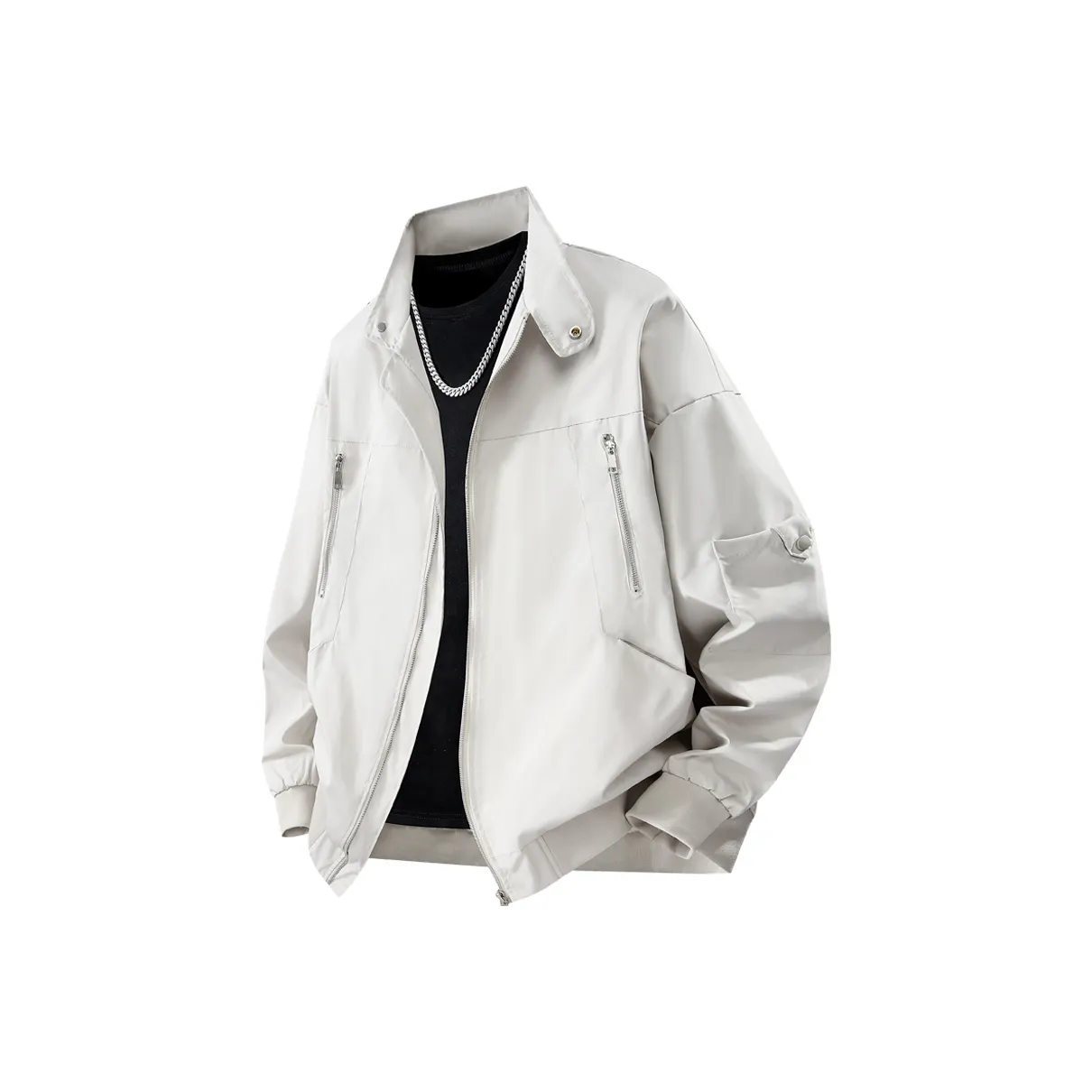 PGNC Dapper Свободный крой Повседневный Застежки Городской техвир Рабочая одежда Куртка Мужская