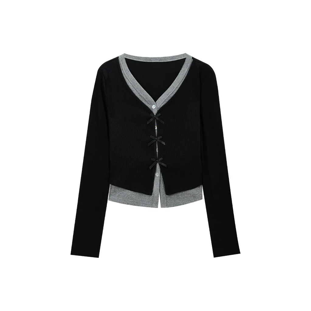 SUSANSAN Хепберн-черный Женские T-рубашки