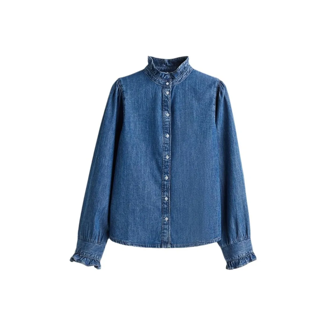 H&M Джинсовый Синий Женские Рубашки