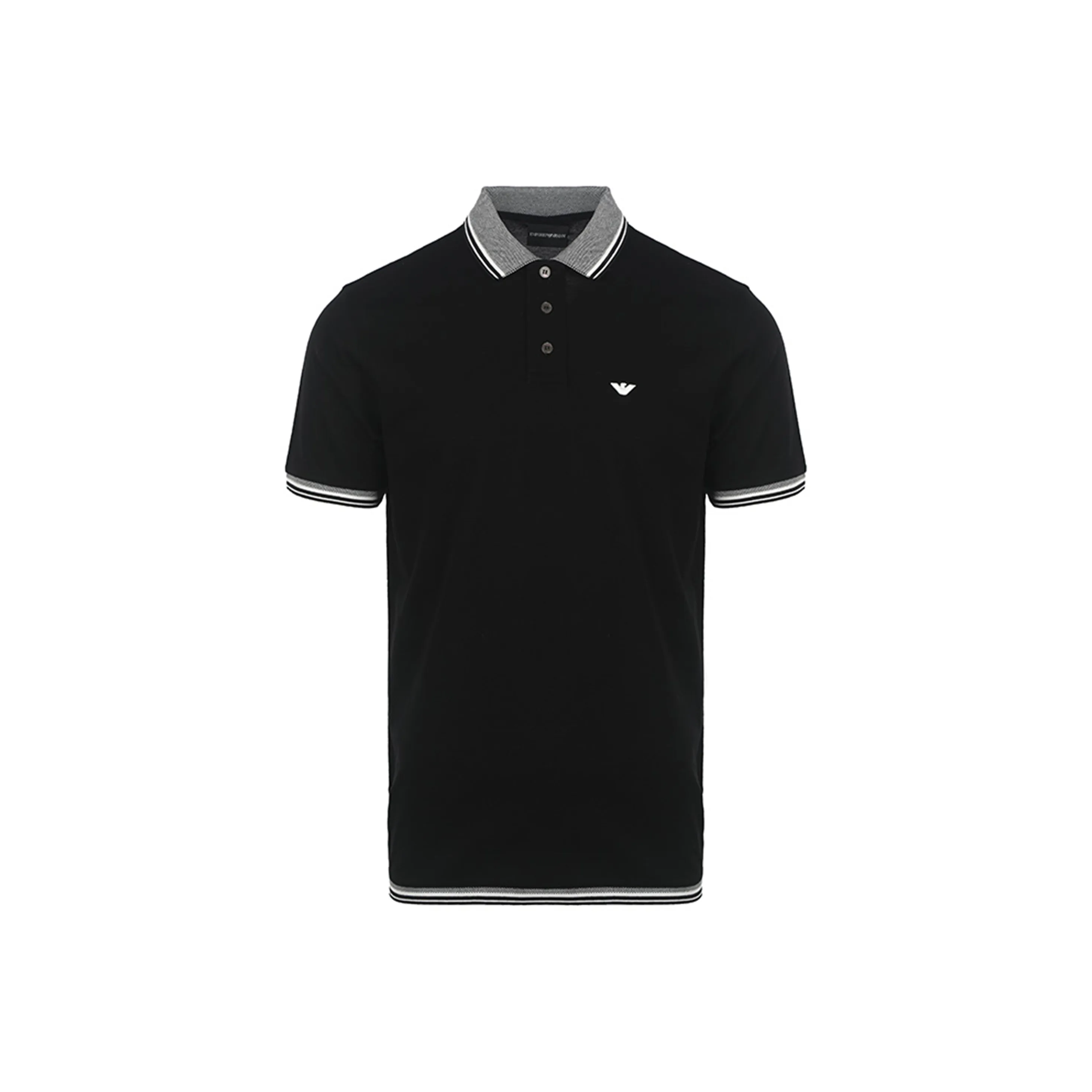 EMPORIO ARMANI Logo Embroidered Short Sleeved Polo Shirt