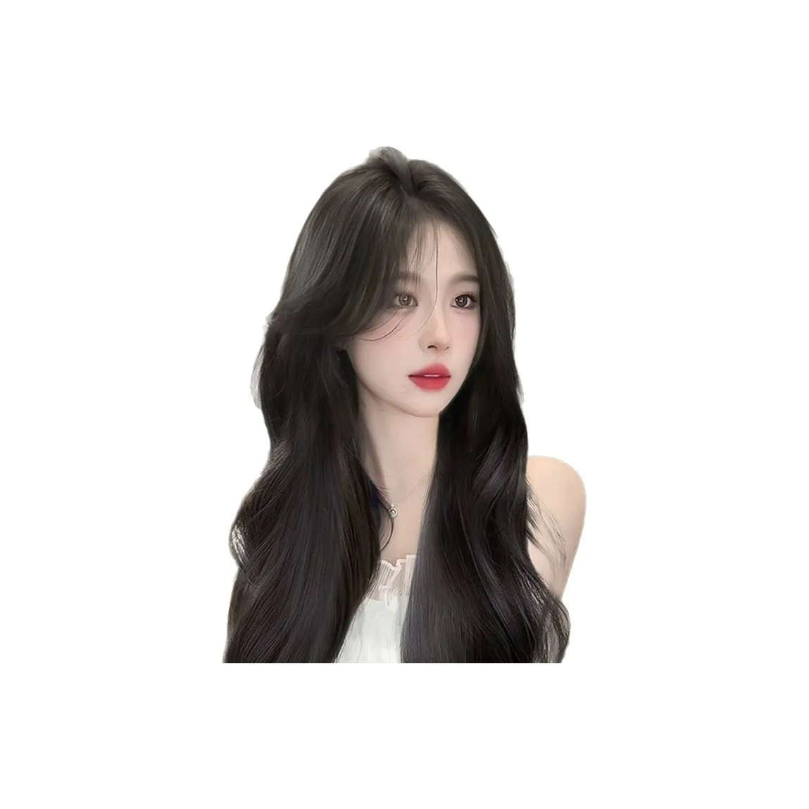 LIANXIANGKE Элегантность Завивка Мягкий Lazy Wavy Искусственные Волосы с Боковой Стороной Полная Перука для Головы Высокотемпературная Пряжа