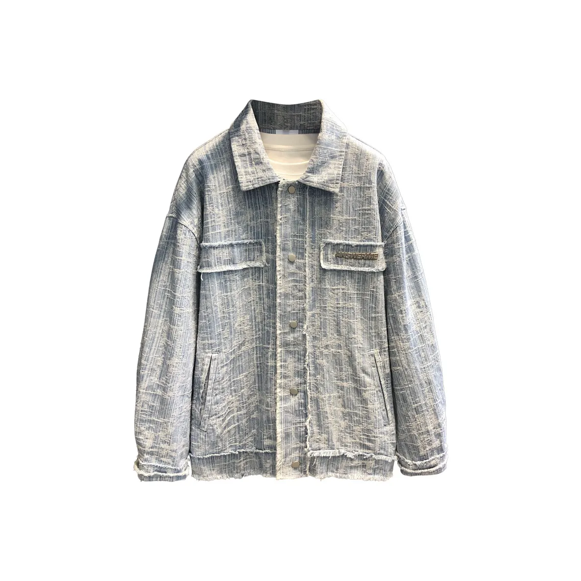 YGQPZHZ Светло-синий Мужской Джинсовые куртки