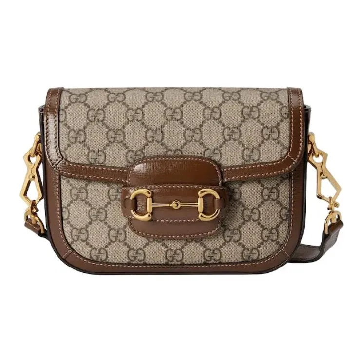 GUCCI Horsebit 1955 Mini Shoulder Bag Beige/Ebony