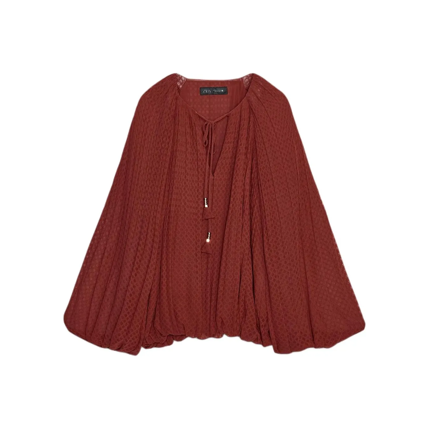 ZARA Кирпично-красные Женские Рубашки