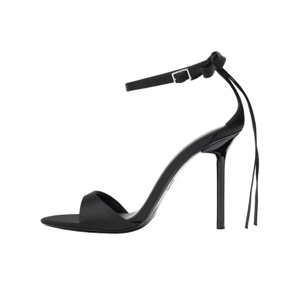 ZARA One Ремень Сандалии 10,5 см Женские Черные