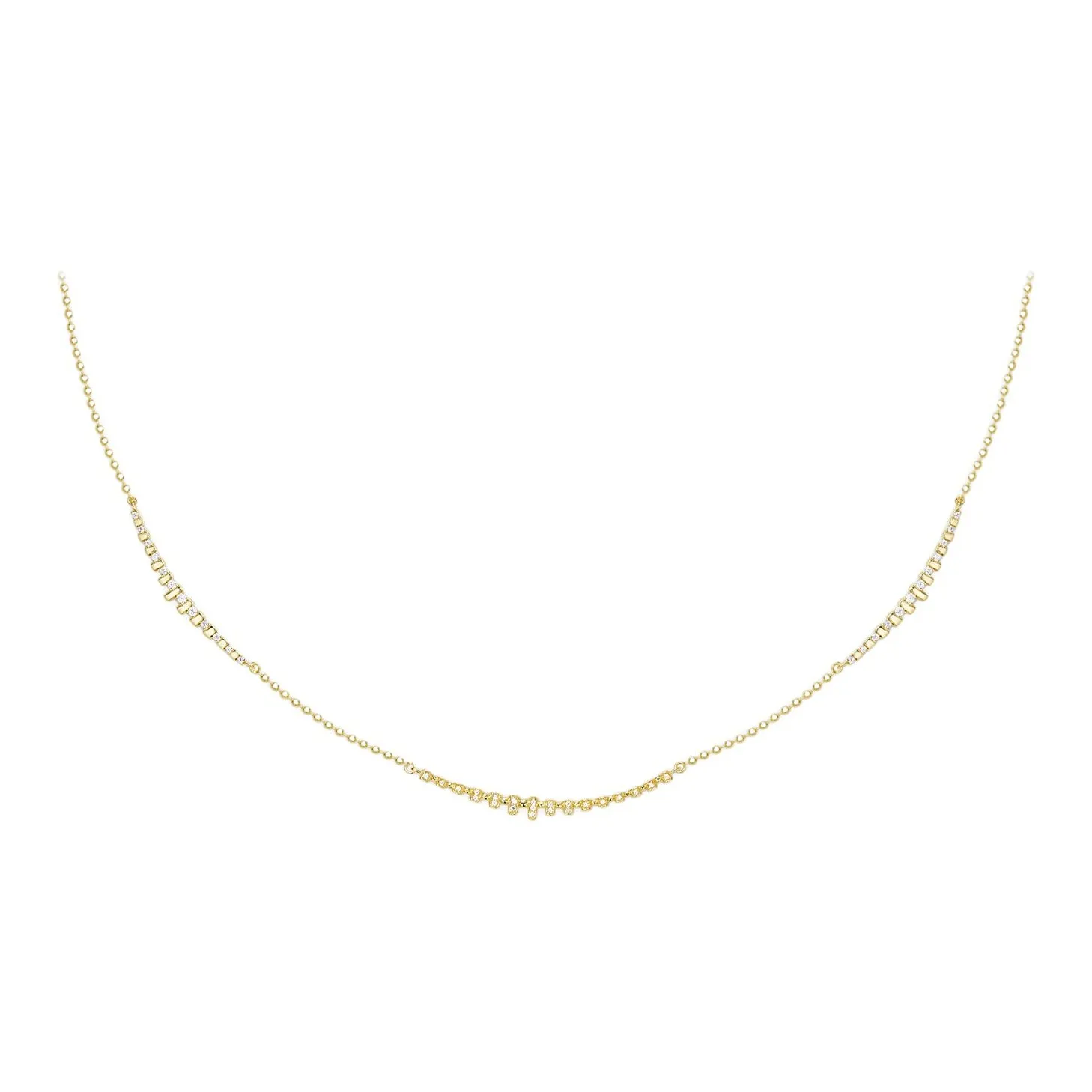 HUSSAIN Золото с покрытием Серебро S925 Ожерелье Женское