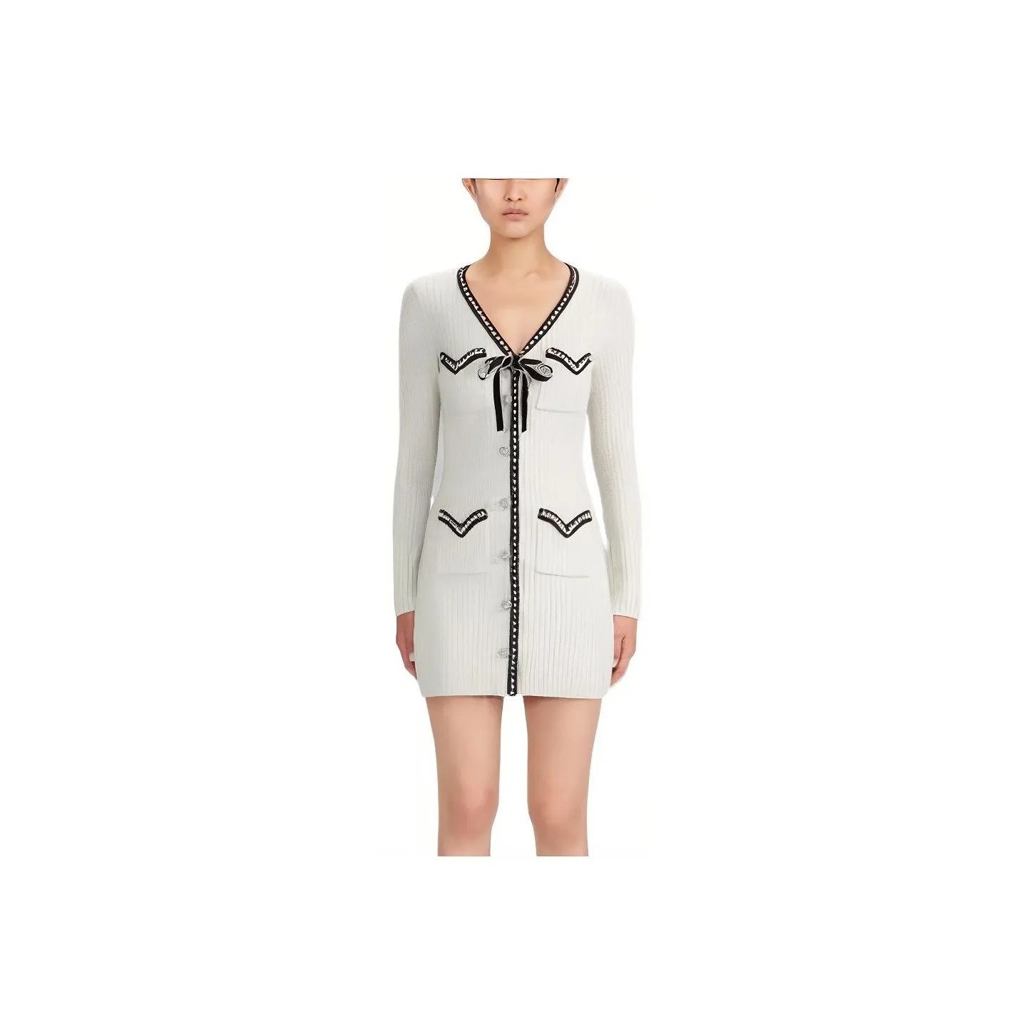 Self portrait Long Sleeved Dresses Women's White
