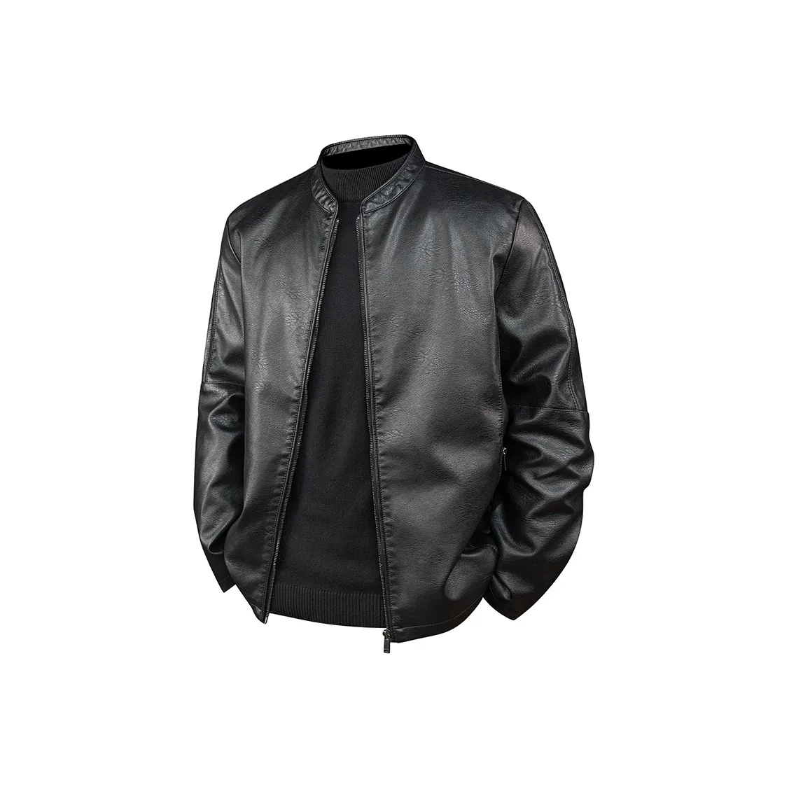 DILANGNIU Черные Мужские Кожаные Куртки