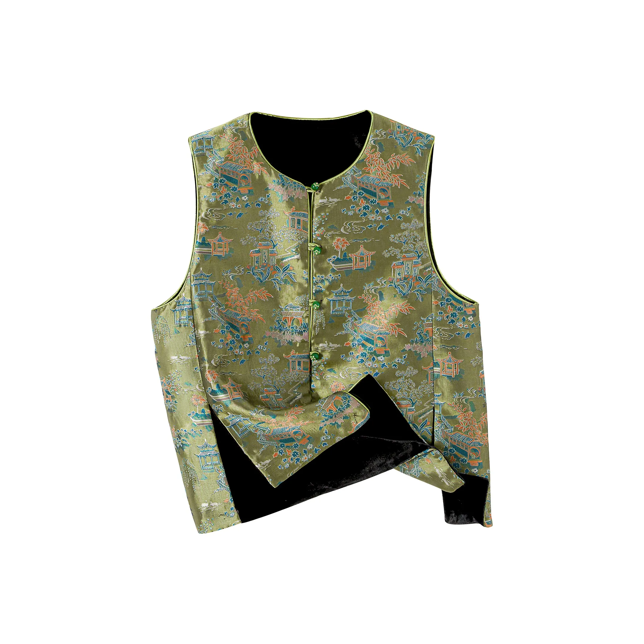 TOUCH Зеленый и Черный Женские Жилеты