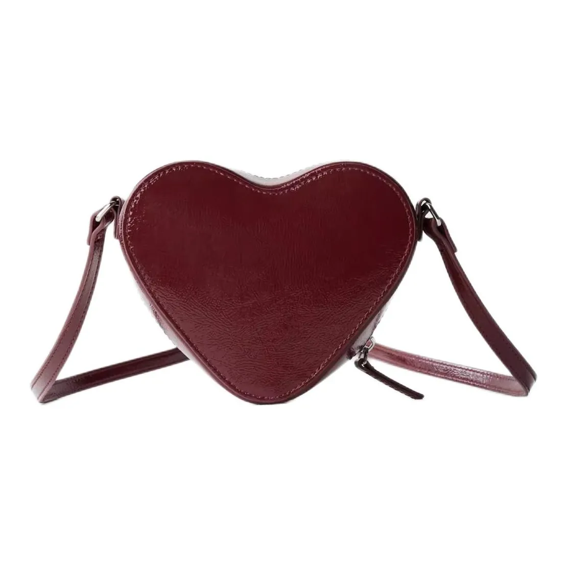 ZARA Полиуретан Сердце-Формированная Сумка Сумка через плечо Женская Красная