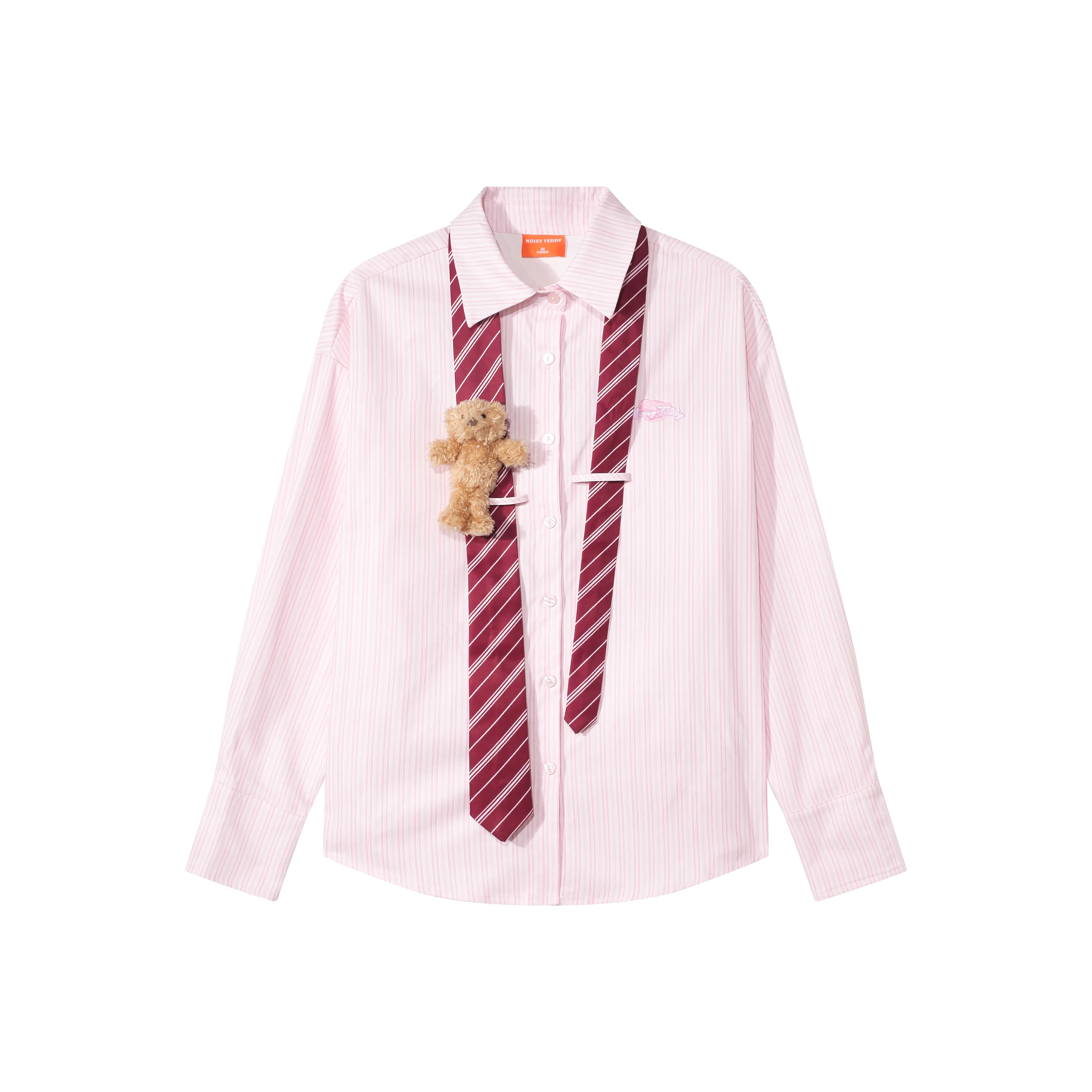 NOISY TEDDY Полосатая Длинная Рубашка с Длинными Рукавами Женская