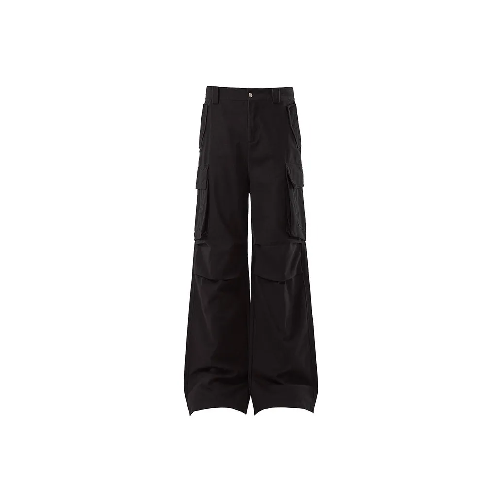 BLANKIN. Черные унисекс повседневные штаны