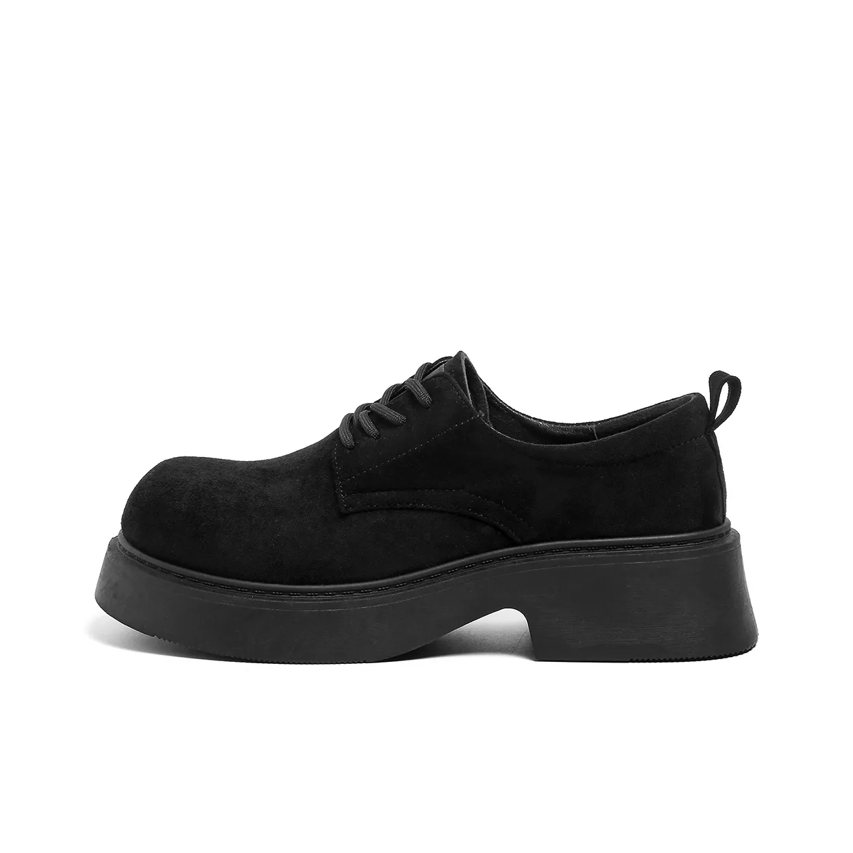 FOREVER 21 Derby Обувь Повседневная Кожаная Мужская Замшевая Черная