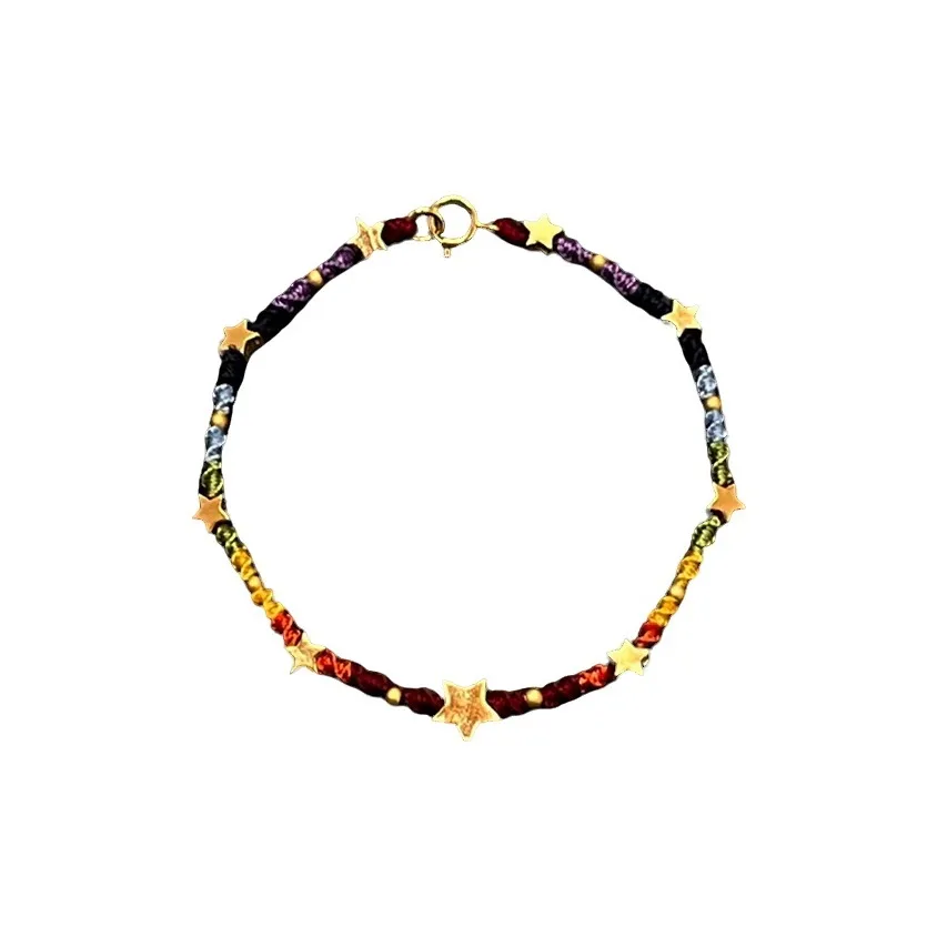 FGHGF DIY Ручной Звездный Браслет-шнурок FIVE Цвет Rope Радужный Браслет Материал Kit Ювелирные украшения Ткани вязаные