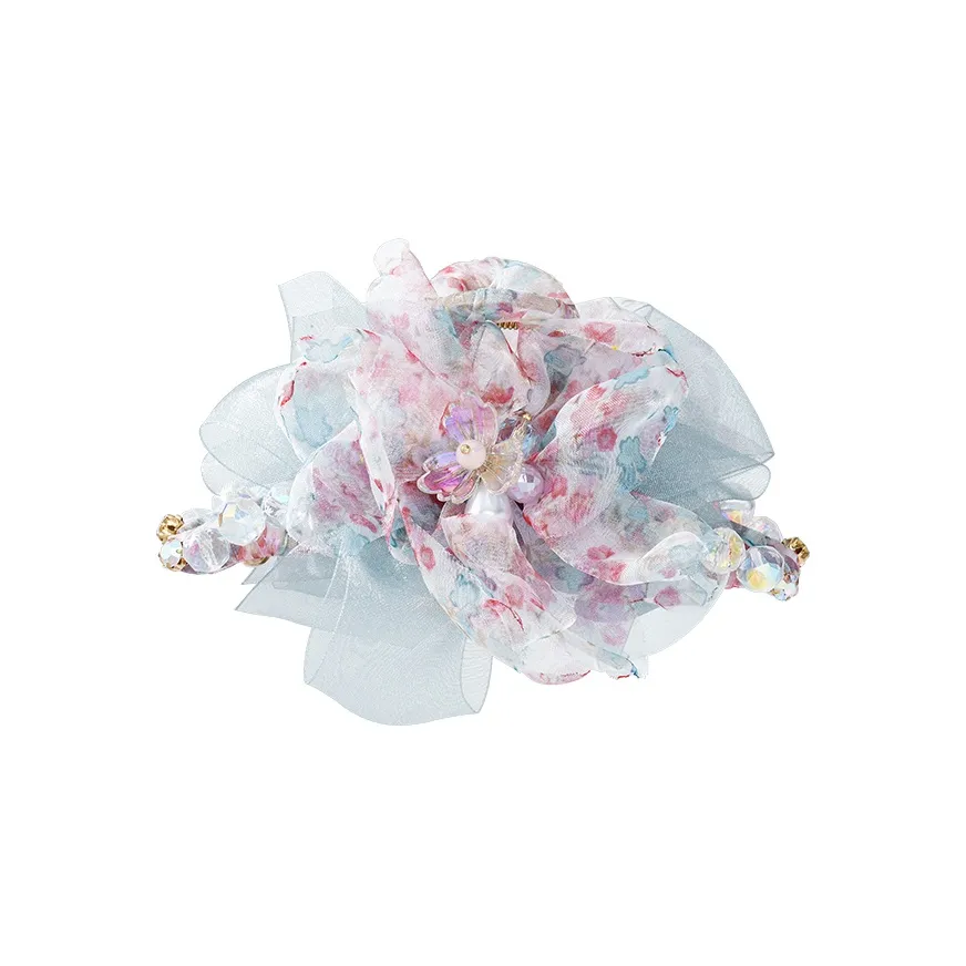 ROYALSASA Шелковый шифон Заколки для волос Женские