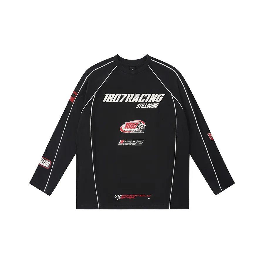 1807 Длинный рукав T-рубашка Унисекс