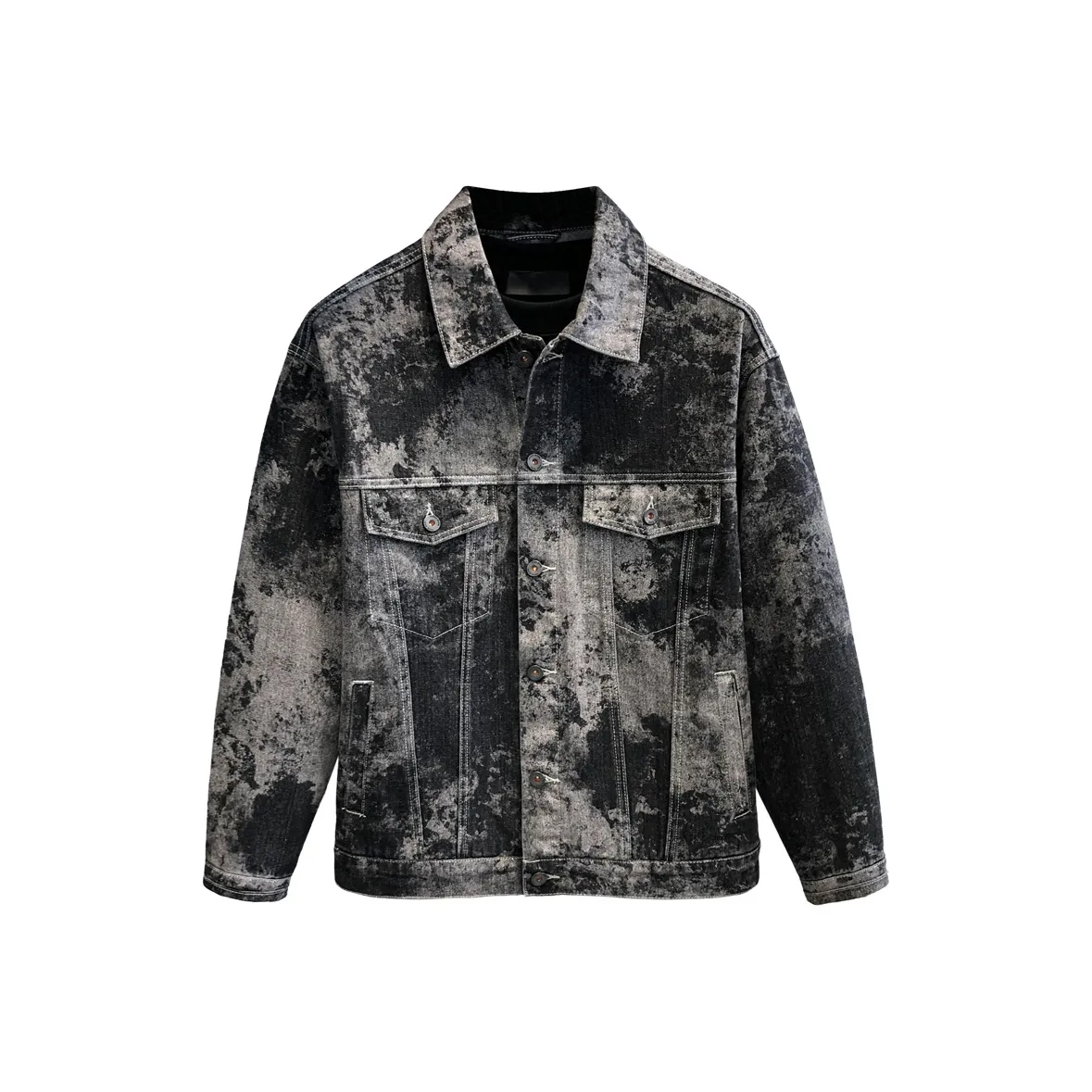 YGQPZHZ Черный Мужской Джинсовый Куртка