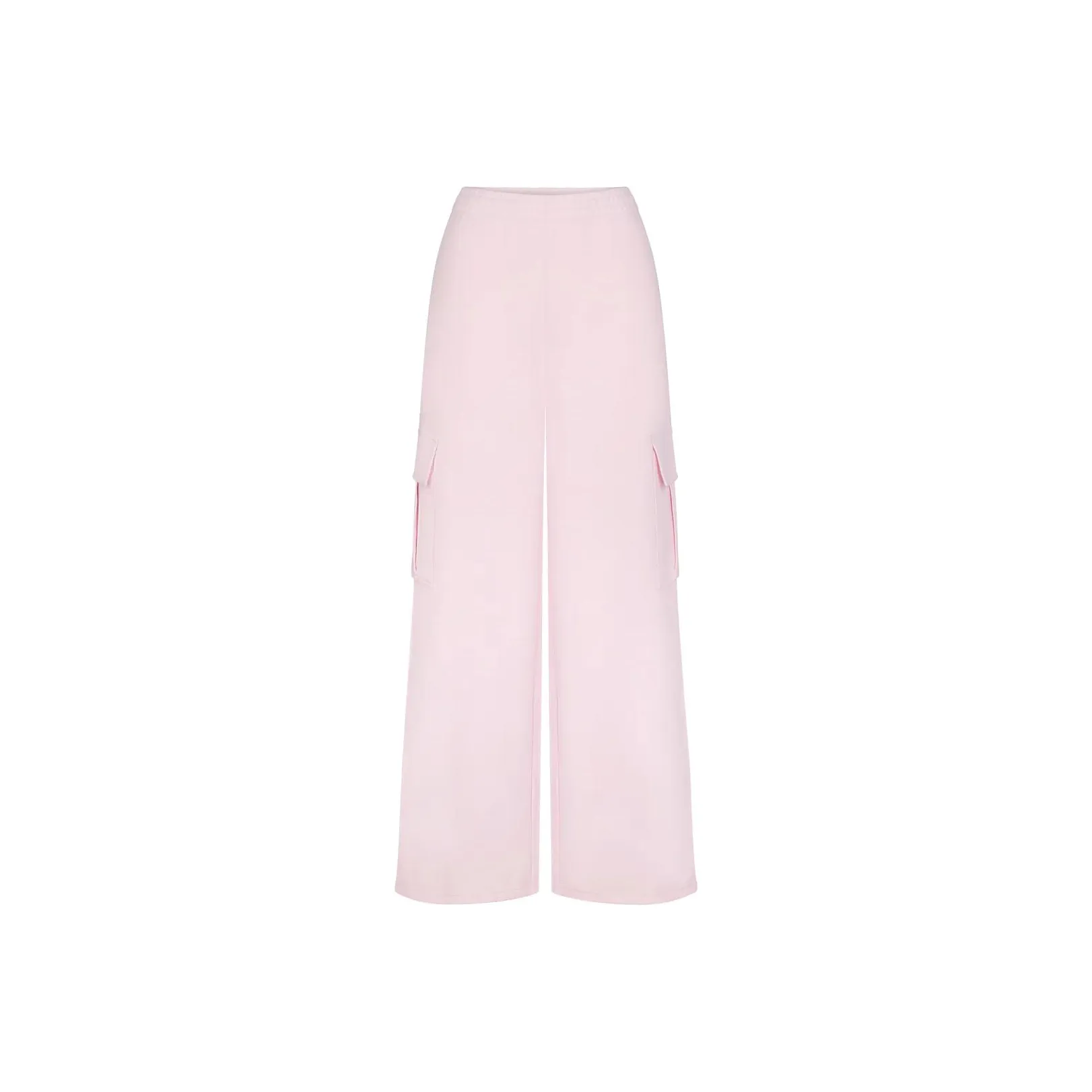 SKIMS COTTON FLEECE OVERSIZED CARGO PANT Cargo Pants Women's CHERRY BLOSSOM/Cherry Blossom