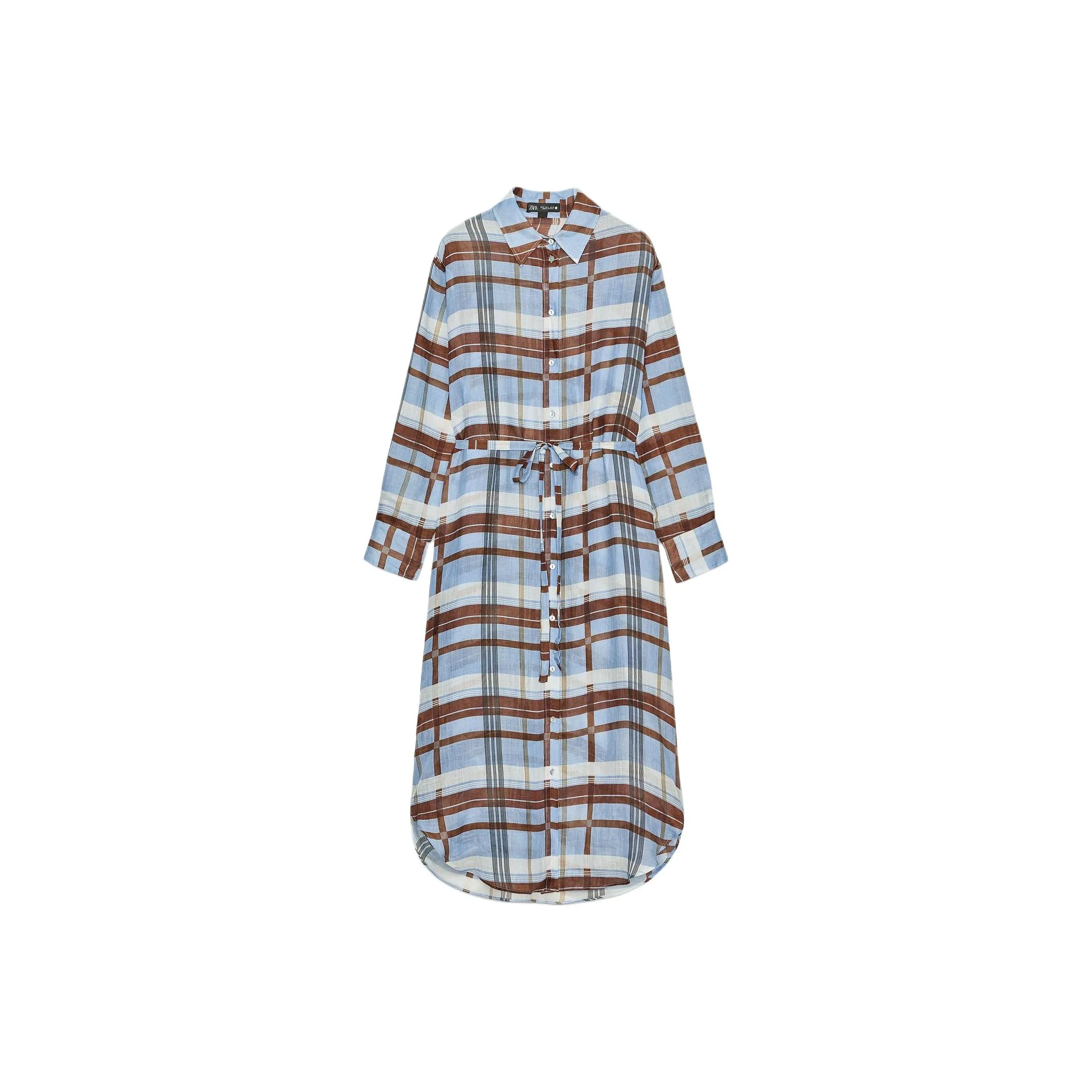 ZARA ZW Series Длинное платье с длинными рукавами женское