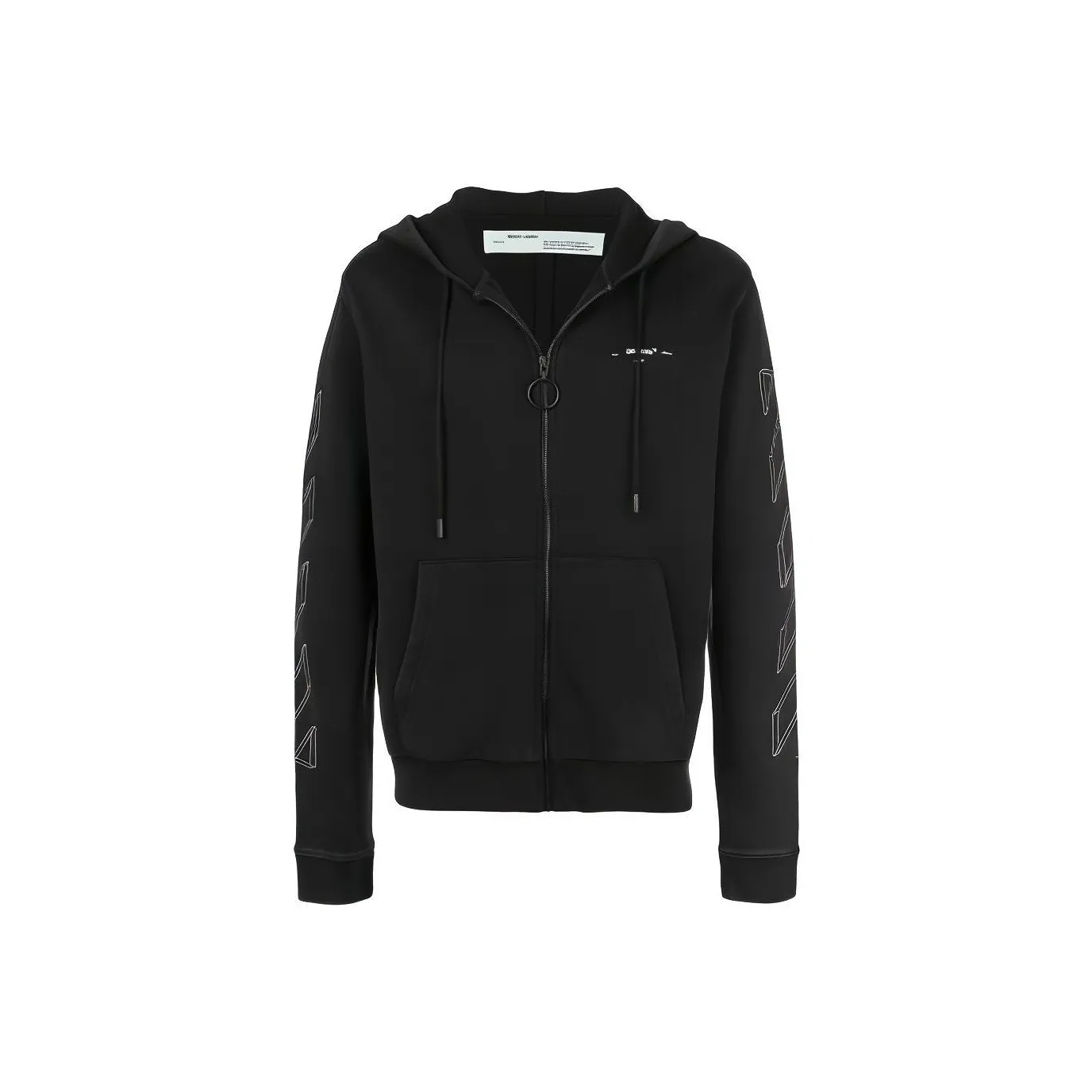 OFF WHITE 3D Marker Diag Zip Up Hoodie