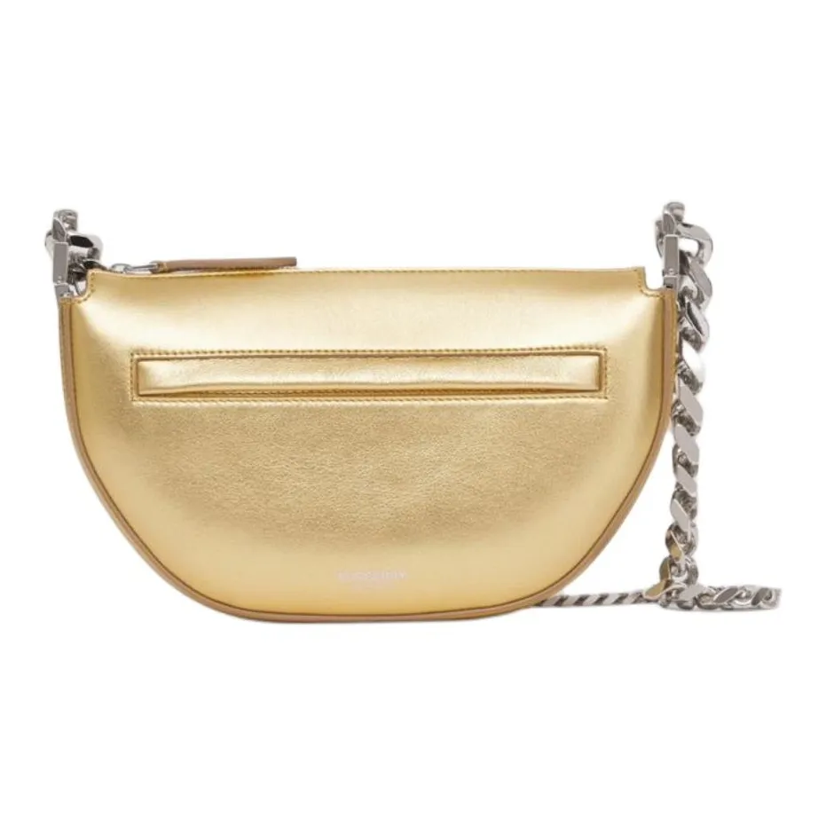 Burberry Mini Metallic Leather Olympia Shoulder Bag Gold