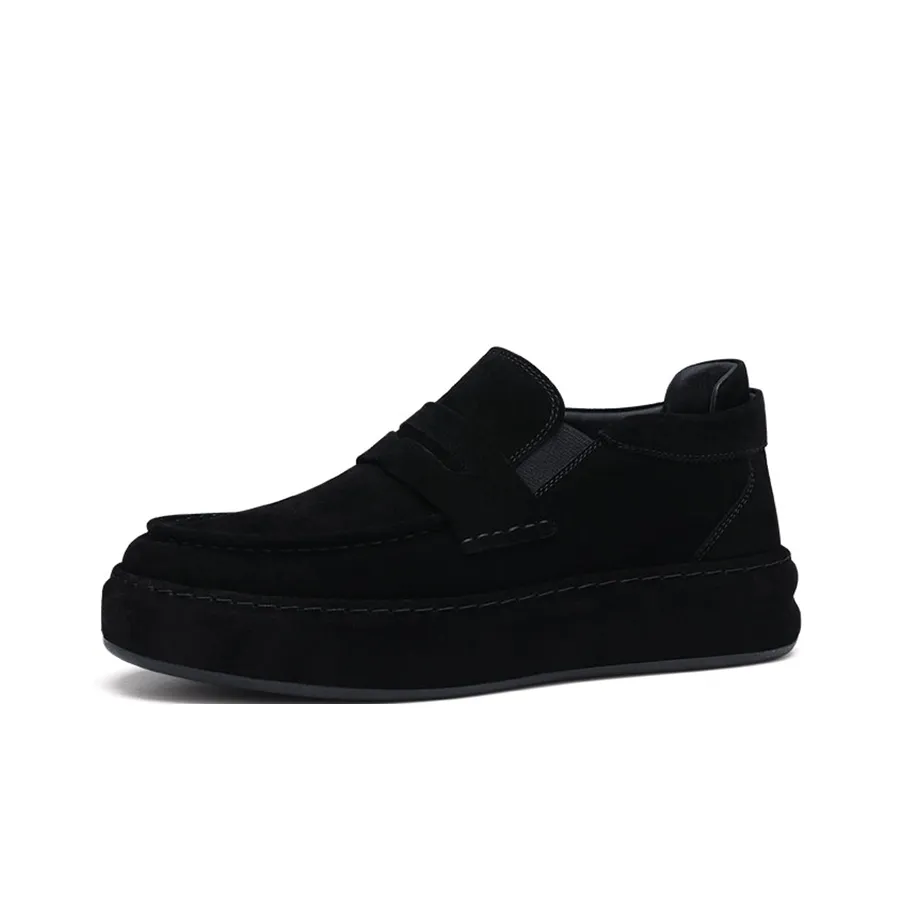 U7 Men's Casual Shoes Men's High top Black