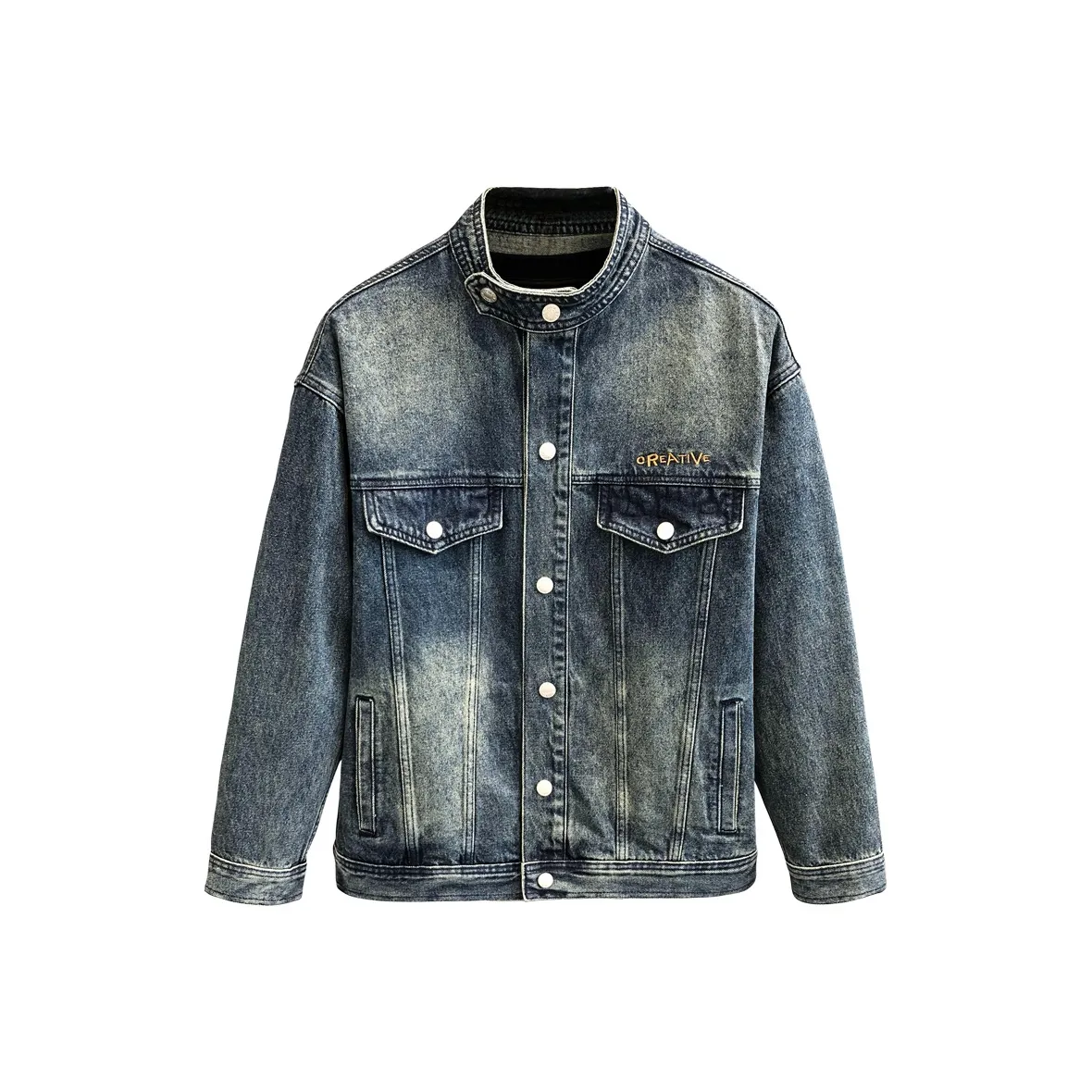 YGQPZHZ Синий Мужской Джинсовые куртки