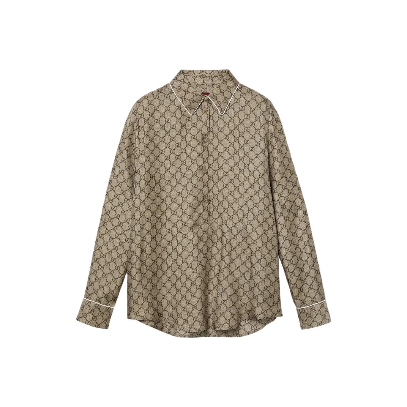 GUCCI Printed Twill Long Sleeve Shirt