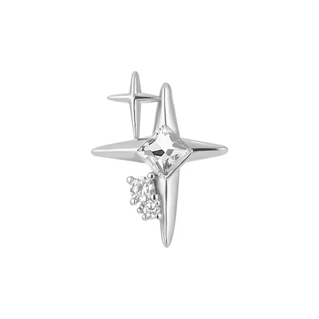 PAYMERY Гипоаллергенные заклепки для ушей унисекс серебряный