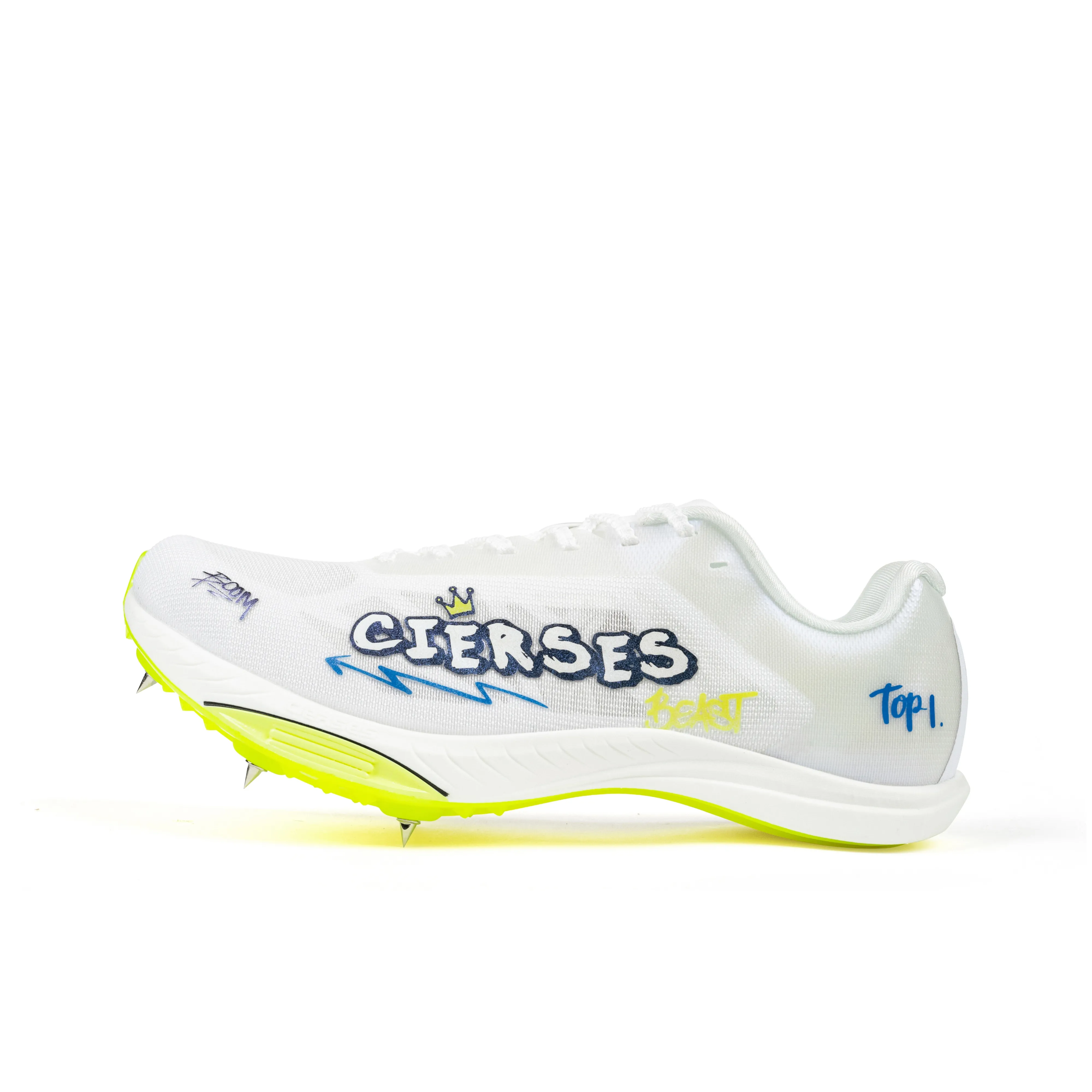 CIERSES Низкий топ Sprint Racing Training Беговые кроссовки Unisex White Lemon