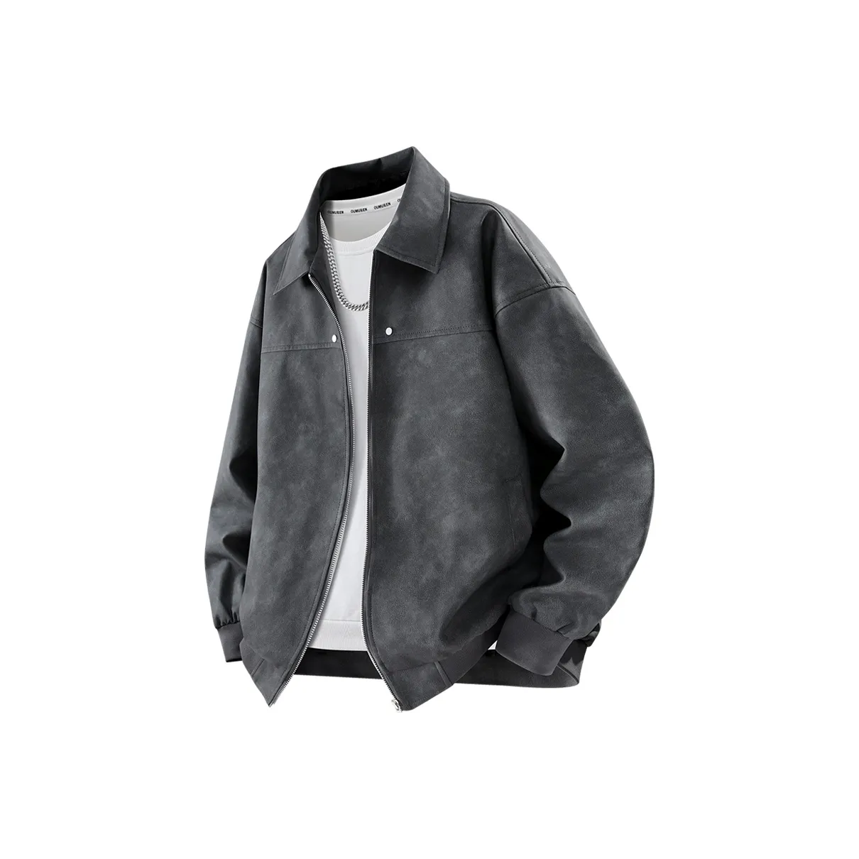 PGNC Dude PU кожа куртка с отложным воротником модный бренд повседневная кожаная куртка мужская