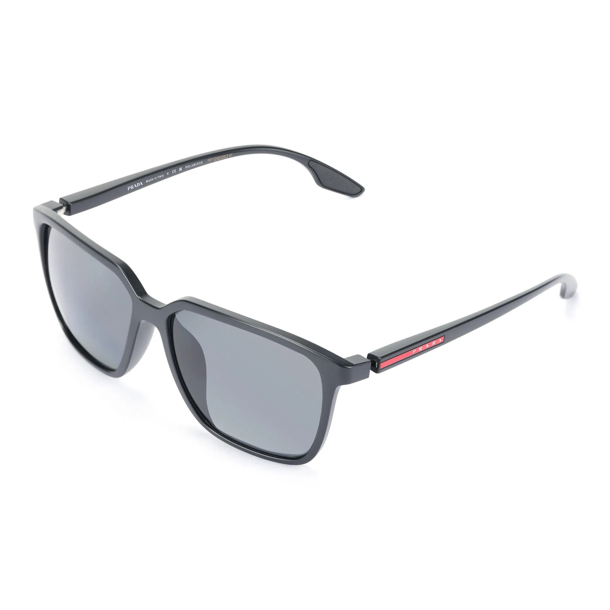PRADA Square Sunglasses Men's Matte Black/Polarized