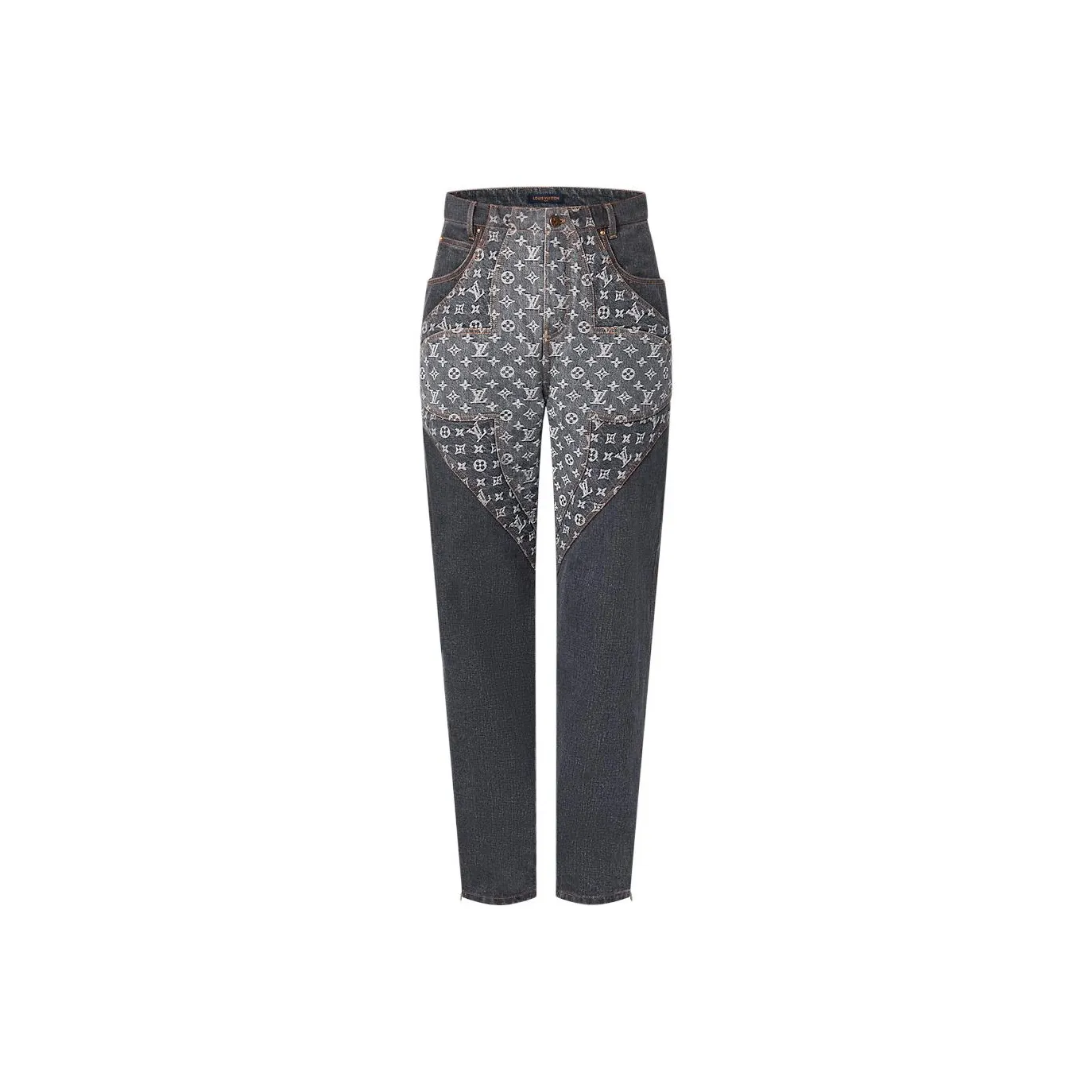 LOUIS VUITTON Monogram Flower Denim Pants