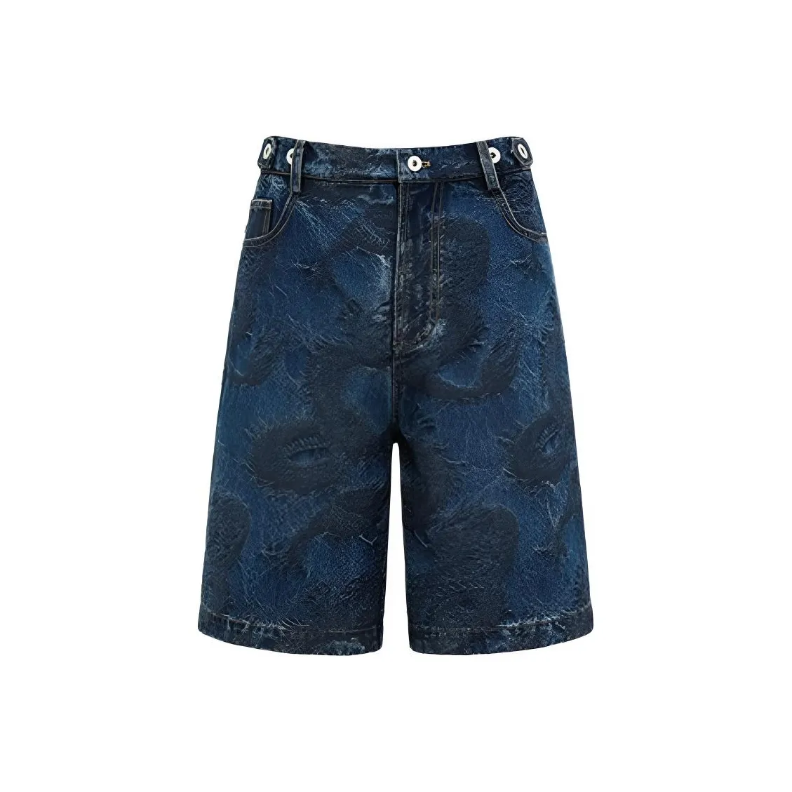 Feng Chen Wang Dragon Jacquard Denim Shirt