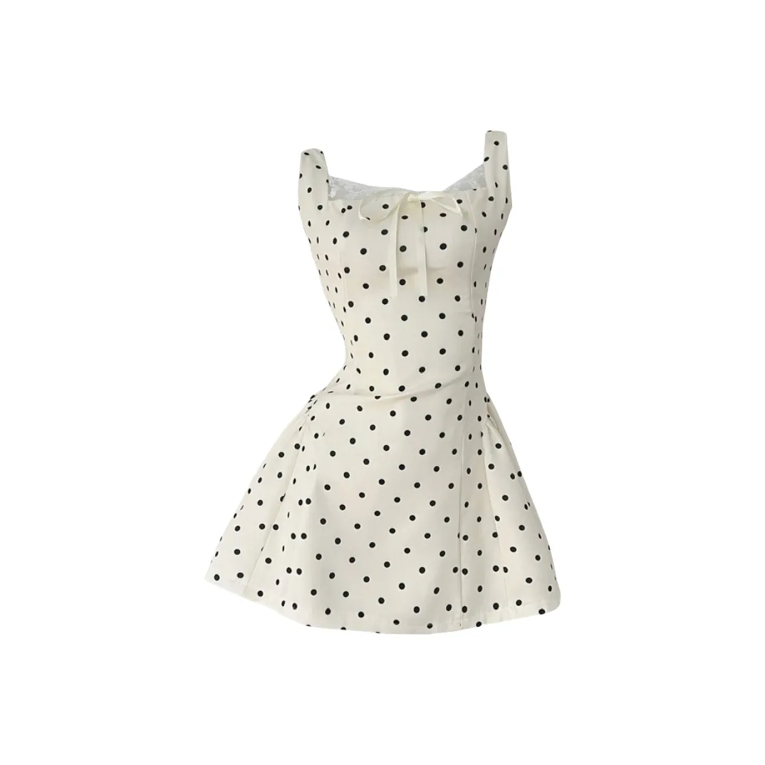 AFGGD Белый Гороховый узор Женские Слиплатья