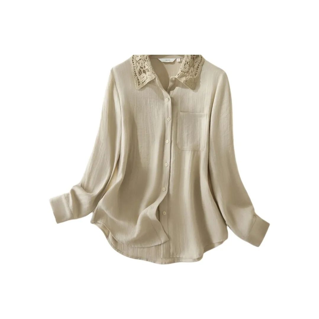 IHIMI Хаки Женские Рубашки