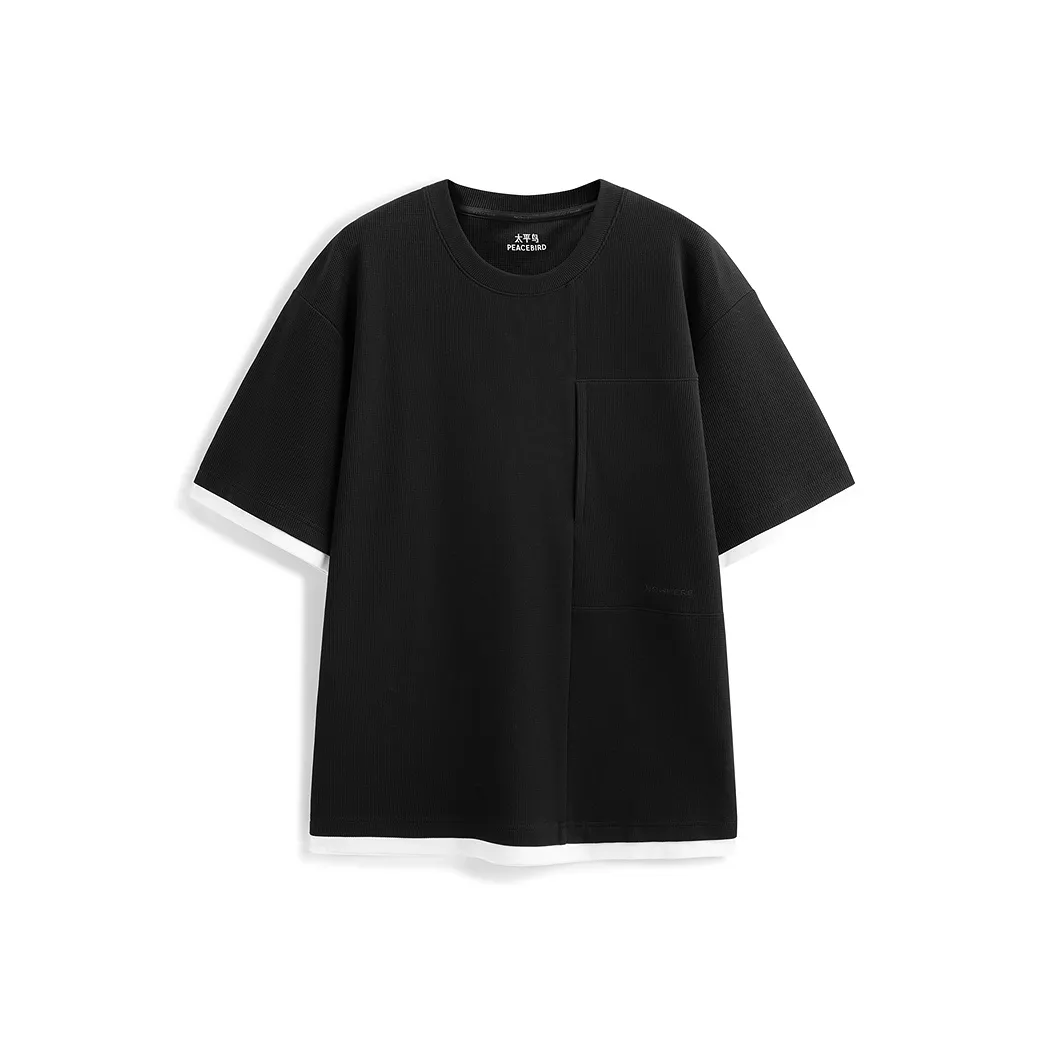 PEACEBIRD MEN Черный 1 Мужская T-Рубашка