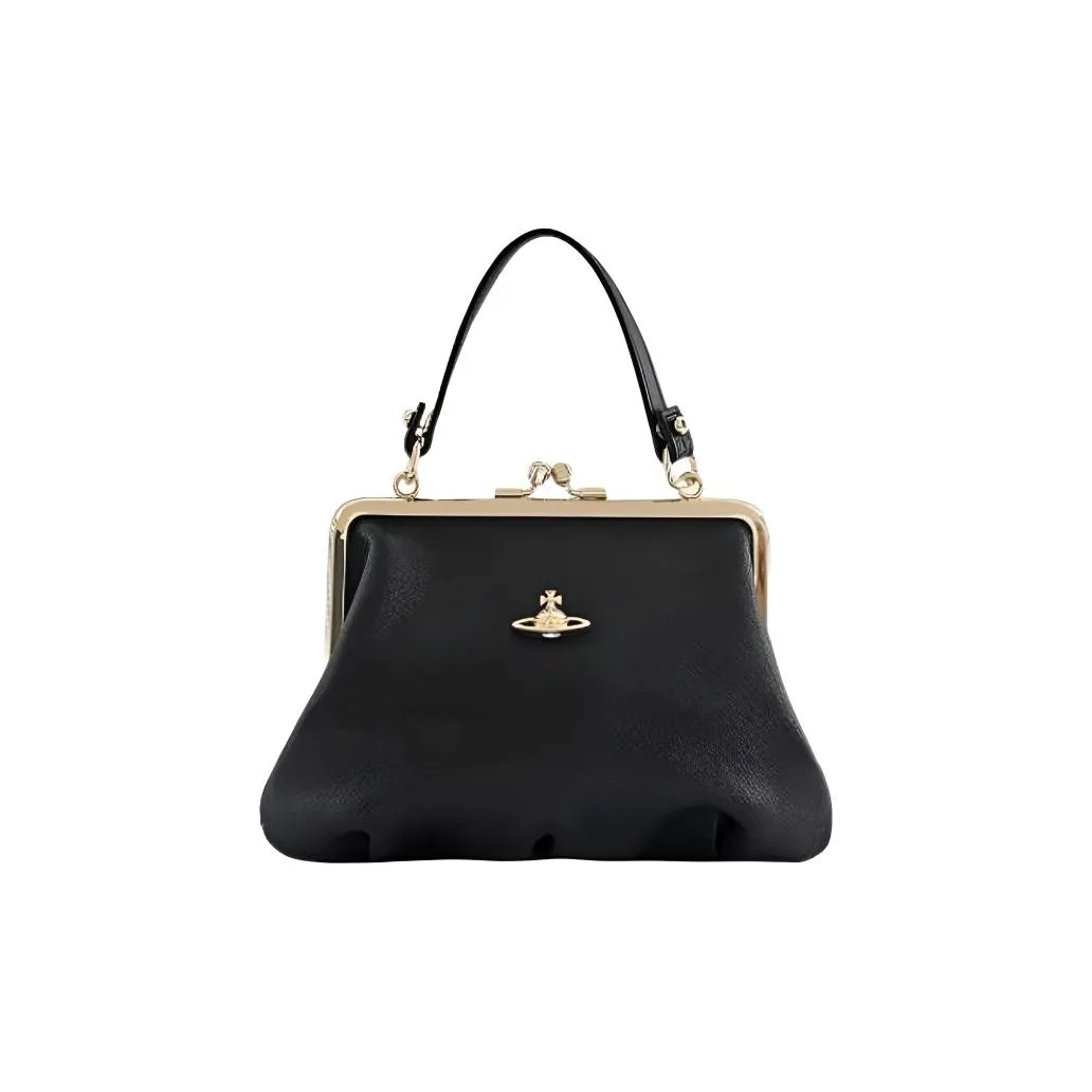Vivienne Westwood PU Dumpling Bag, Shoulder Bag, Crossbody Bag, Handbag, Wallet Women's Black