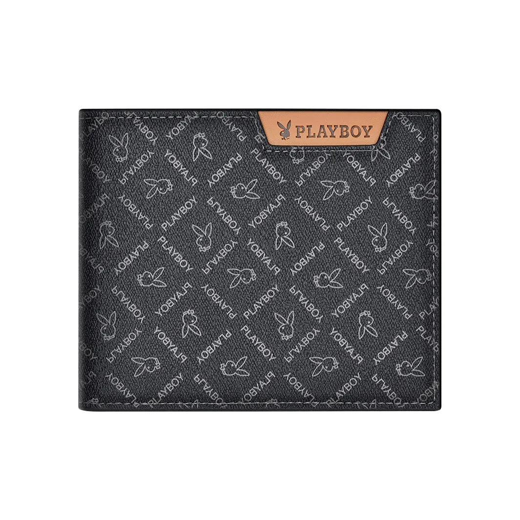 Playboy PVC Поливинилхлорид Кошелек Мужской Черный