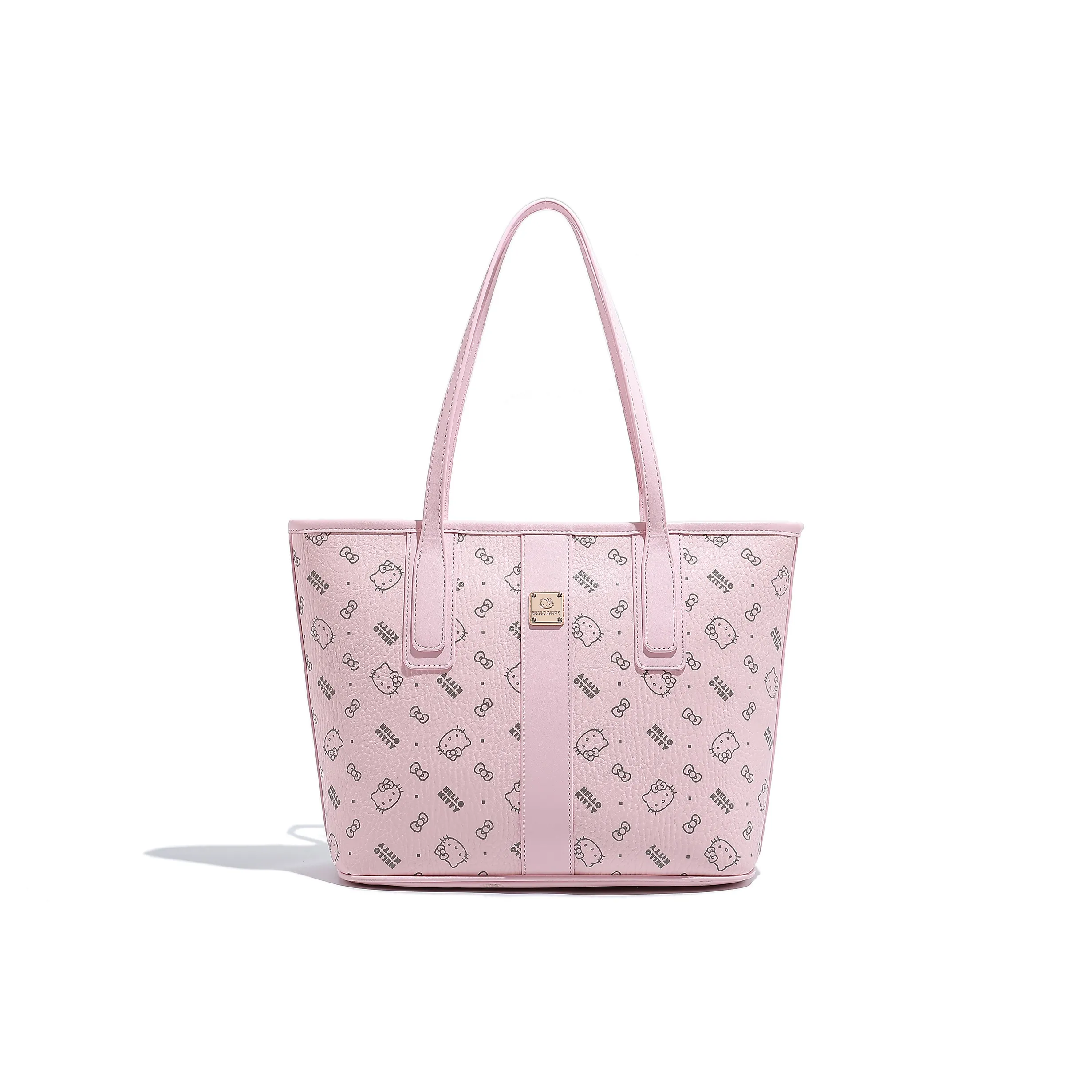 Санрио Hello Kitty ПУ (полиуретан) Сумка-тоут Сумка для покупок Сумка через плечо Стандартная Женская Розовая Молочно-чайная Коричневая