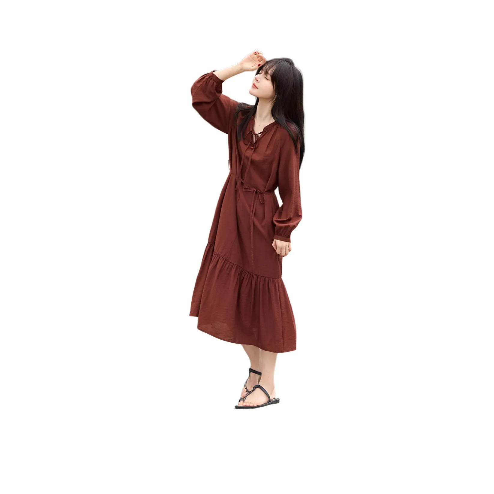 Mo Han Yi Mei Long Sleeved Dress Women's