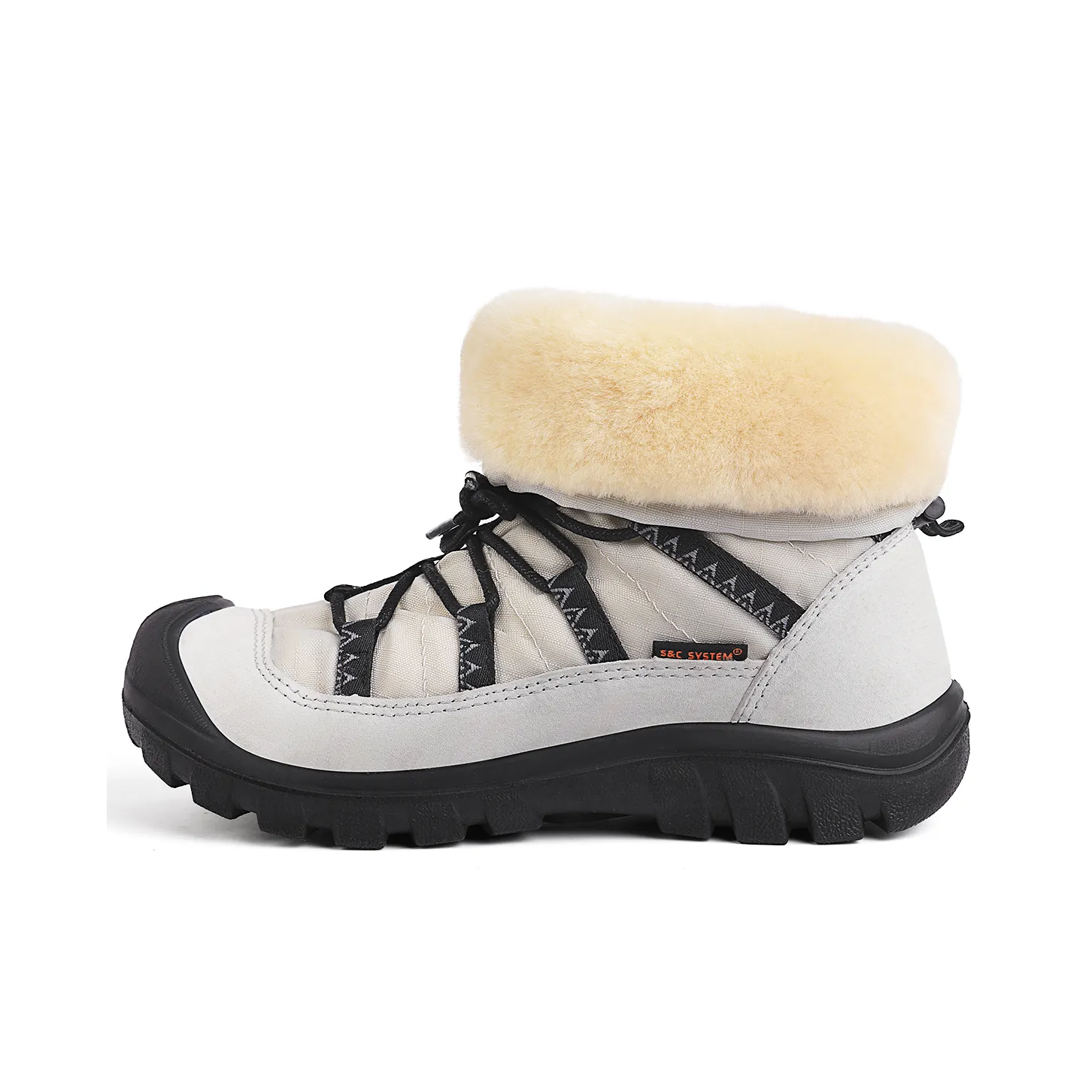 SLEADER Crew Snow Boots Women's Ecru